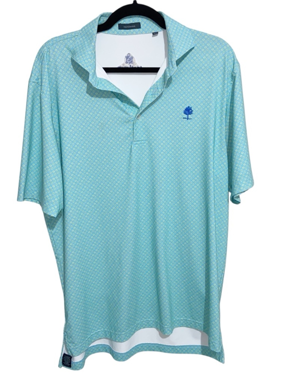 Turtleson Shirt Mens Medium Tour Performance Golf Polo Stretch AOP Golfing